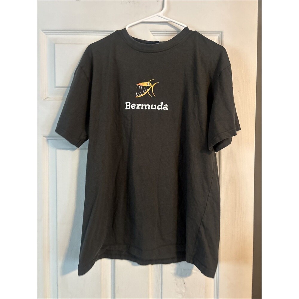 Davison's of Bermuda Size L Brown 100% Cotton T-Shirt Unisex